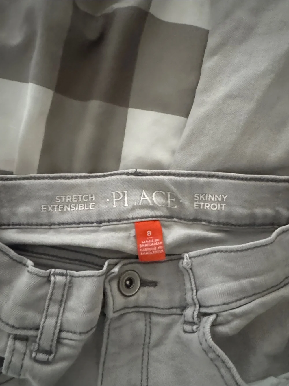 The Children's Place Light Gray Distressed Kids Jeans